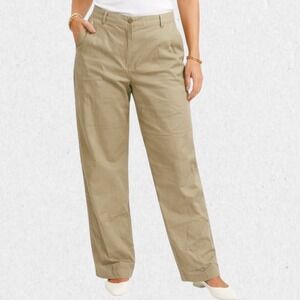 Pendleton Chino Trousers Womens 16 Khaki Tan Cotton High Rise Straight Leg Pant